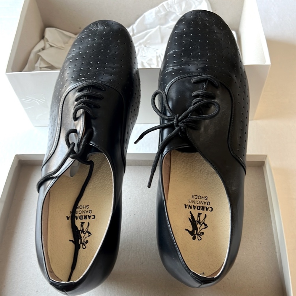 Man dancing leather shoes, black color, European size 42 (US 9)